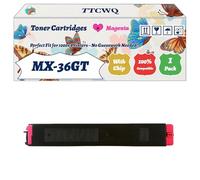 TTCWQ Compatible for Sharp MX-36GT Toner Cartridges Work for Sharp MX-2640N MX-3115N MX-3140N MX-3640N Printers, with Chip, High Yield 25000 Pages, High-Definition Printing (1 Pack Magenta)