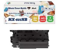TTCWQ Compatible for Sharp MX-601HB Waste Toner Bottle Work for Sharp MX-6070N MX-6070V MX-6071 Printers, with Chip, High Yield 50000 Pages, High-Definition Printing (1 Pack Black)