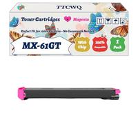 TTCWQ Compatible for Sharp MX-61GT Toner Cartridges Work for Sharp MX-4060N MX-4060 MX-4051 MX-4050V Printers, with Chip, High Yield 40000 Pages, High-Definition Printing (1 Pack Magenta)