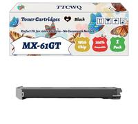 TTCWQ Compatible for Sharp MX-61GT Toner Cartridges Work for Sharp MX-5050N MX-5050 MX-4071 MX-4070V Printers, with Chip, High Yield 40000 Pages, High-Definition Printing (1 Pack Black)