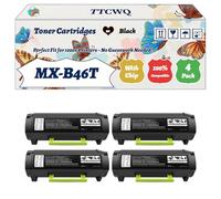 TTCWQ Compatible for Sharp MX-B46T Toner Cartridges Work for Sharp MX-B467F MX-B467P Printers, with Chip, High Yield 35000 Pages, High-Definition Printing (4 Pack Black)