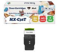 TTCWQ Compatible for Sharp MX-C36T Toner Cartridges Work for Sharp MX-C36TB MX-C36TC MX-C36TM MX-C36TY Printers, with Chip, High Yield 30000 Pages, High-Definition Printing (1 Pack Black)