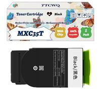 TTCWQ Compatible for Sharp MXC35T Toner Cartridge Work for Sharp MX-C357F MX-C407P Printers, with Chip, High Yield 10000 Pages, High-Definition Printing (1 Pack Black)