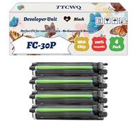 TTCWQ Compatible for Toshiba FC-30P Developer Unit Work for Toshiba E-Studio 305 CP 305 CS 306 CS Printers, with Chip, High Yield 60000 Pages, High-Definition Printing (4 Pack Black)