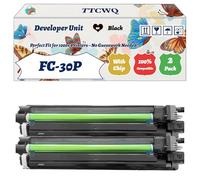 TTCWQ Compatible for Toshiba FC-30P Developer Unit Work for Toshiba E-Studio 305 CP 305 CS 306 CS Printers, with Chip, High Yield 60000 Pages, High-Definition Printing (2 Pack Black)