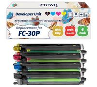 TTCWQ Compatible for Toshiba FC-30P Developer Unit Work for Toshiba E-Studio 305 CP 305 CS 306 CS Printers, with Chip, High Yield 60000 Pages, High-Definition Printing (4-Pack BK/C/M/Y)