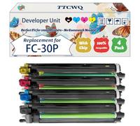 TTCWQ Compatible for Toshiba FC-30P Developer Unit Work for Toshiba E-Studio 305 CP 305 CS 306 CS Printers, with Chip, High Yield 60000 Pages, High-Definition Printing (4-Pack BK/C/M/Y)