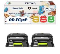 TTCWQ Compatible for Toshiba OD-FC30P Drum Unit Work for Toshiba E-Studio 305 CP 305 CS 306 CS Printers, with Chip, High Yield 80000 Pages, High-Definition Printing (2-Pack Black)