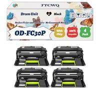 TTCWQ Compatible for Toshiba OD-FC30P Drum Unit Work for Toshiba E-Studio 305 CP 305 CS 306 CS Printers, with Chip, High Yield 80000 Pages, High-Definition Printing (4 Pack Black)