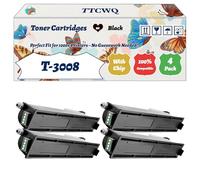 TTCWQ Compatible for Toshiba T-3008 Toner Cartridges Work for Toshiba E-Studio 2008 A E-Studio 2508 A E-Studio 3008 A E-Studio 3508 A E-Studio 4508 A E-Studio 5008 Printers (4 Pack Black)