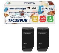 TTCWQ Compatible for Toshiba TFC389UR Toner Cartridges Work for Toshiba E-Studio 389 CS E-Studio 479 CS Printers, with Chip, High Yield 20000 Pages, High-Definition Printing (2 Pack Black)