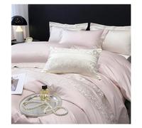 TTDGYYXW 1000TC Cotton Bedding Set Luxury Embroidery Bed Linens Quilt Duvet Cover Pillowcase King Size Flat Sheet,Bedding,Yellow,King size 4pcs