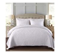 TTDGYYXW Comforter Bed Set 3-Piece King Size Bedspreads Cotton Embroidered Flower Lightweight Patchwork Quilted With 2 Pillowcase Bedding Comforter Sets(250 * 270CM)