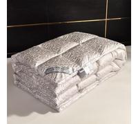 TTDGYYXW Down Comforter Queen Size, Ultra-Soft& Breathable Noiseless Silk Cover, 850 Fill Power Fluffy Down Comforter Warmth Lightweight All Seasons Down Duvet Insert Baffle Box,Grey-220x240cm