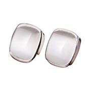 TTDGYYXW Fashion Creativity Jewelry Square Lapis Lazuli Synthetic Opalni Fashion Female Ear Stud Earpresent/White Opal, White,Pink,