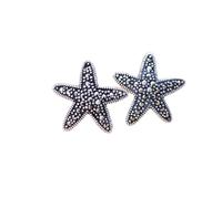 TTDGYYXW Fashion Creativity Jewelryni Vintage Earrings Starry Starfish Five-Pointed Star Marcasite Female Ear Stud Earrings/Five-Pointed Star,