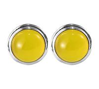 TTDGYYXW Fashion Creativity Korean Simple Topaz Ear Studni Women's Fashion Earrings/Yellow Chalcedony Stud Ears, Yellow,
