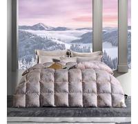 TTDGYYXW Feather Down Comforter Queen/King Duvet Insert, Tie-dye Down Duvet, All Season Fluffy Bed Comforter, Ultra Soft Cotton Cover, 220x240cm/86 x95,A-Filling2200g