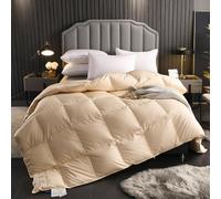 TTDGYYXW Goose Down Comforter Queen/King,100% Cotton Winter Duvet Insert, Hotel Luxury Extra Warm Fluffy Duvet Insert 800 Fill-Power Bed Down Comforters for Cold Weathers/Sleepers,Gray,220x240CM/87