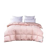 TTDGYYXW Goose Down Fiber Comforter Queen Size - Extra Warmth Overfilled Down Duvet Insert with Corner Loops - 750 Fill Power Fluffy Down Comforter - 150 Thread Count Cotton Bed