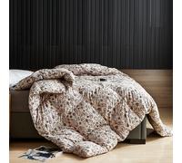 TTDGYYXW Goose Feather Down Comforter Queen Size - Printing Quilted Down Comforter - 800 Fill Power Ultra-Soft Fluffy Bed Comforters - All Season Warmth Duvet Insert with Corner Tabs,E-200X230CM