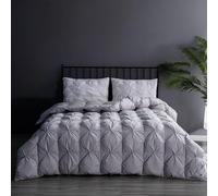 TTDGYYXW Pinch Pleat Feathers Down Comforter Queen Size Duvet Insert, 900+ Fill Power,100% Cotton Fabric, All Seasons Down Comforters, Thick Warm Double Down Comforter for Sleepers,Pink-180x200cm