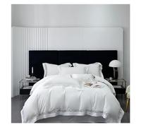 TTDGYYXW White High End Bedding Set Hollow Out Lace Bedclothes Broad Side Duvet Cover Bed Sheet Pillowcases,E-Queen size 1.8M Bed 4pcs