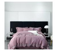 TTDGYYXW White High End Bedding Set Hollow Out Lace Bedclothes Broad Side Duvet Cover Bed Sheet Pillowcases,E-Queen size 1.8M Bed 4pcs