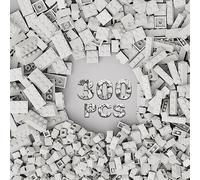 TTEHGB TOY 300 Pcs Classic Building Bricks, White Bulk Compatible With Lego Parts and Pieces, Creative Block Toys for Boys Girls Ages 3 4 5 6 7 8 9 10 Year Old(White Pcs) (M0653-25)