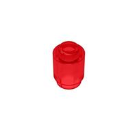 TTEHGB TOY Classic Brick Block Bulk, 1x1 Bright Red Round Brick 100 Pieces, Compatible with Pieces 3062 and All Major Brands (Colour: Bright Red)