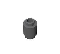 TTEHGB TOY Classic Brick Block Bulk, 1x1 Dark Grey Round Brick 100 Pieces, Compatible with Pieces 3062 and All Major Brands (Colour: Dark Grey)