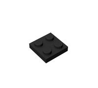 TTEHGB TOY Classic Bricks Plate 2x2 100 Pieces, Compatible with All Major Brands Parts and Pieces 3022 (Colour: Black)