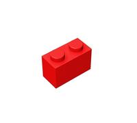 TTEHGB TOY Classic Building Brick 1x2, 100 Piece Bulk Brick Block, Compatible with Lego Parts and Pieces 3004, Creative Play Set - Red