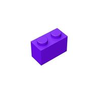TTEHGB TOY Classic Building Brick 1x2 100 Pieces, Compatible with All Major Brands Parts and Pieces 3004 (Colour: Dark Purple)