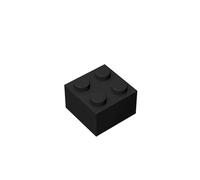 TTEHGB TOY Classic Building Brick 2x2, 100 Piece Bulk Brick Block, Black 2x2 Bricks, Compatible with Pieces 3003 and All Major Brands (Colour: Black)
