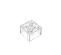 TTEHGB TOY Classic Building Brick 2x2, 100 Piece Bulk Brick Block, Full Transparent 2x2 Bricks, Compatible with Pieces 3003 and All Major Brands (Colour: Full Transparent)