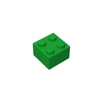 TTEHGB TOY Classic Building Brick 2x2, 100 Piece Bulk Brick Block, Green 2x2 Bricks, Compatible with Pieces 3003 and All Major Brands (Colour: Green)