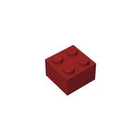TTEHGB TOY Classic Building Brick 2x2, 100 Piece Bulk Brick Block, Persimmon Red 2x2 Bricks, Compatible with Pieces 3003 and All Major Brands (Colour: Persimmon Red)
