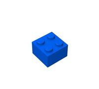 TTEHGB TOY Classic Building Brick 2x2, 200 Piece Bulk Brick Block, Blue 2x2 Bricks, Compatible with Pieces 3003 and All Major Brands (Colour: Blue)