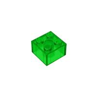 TTEHGB TOY Classic Building Brick 2x2, 200 Piece Bulk Brick Block, Bright Green 2x2 Bricks, Compatible with Pieces 3003 and All Major Brands (Colour: Bright Green)