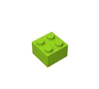 TTEHGB TOY Classic Building Brick 2x2, 200 Piece Bulk Brick Block, Grass Green 2x2 Bricks, Compatible with Pieces 3003 and All Major Brands (Colour: Grass Green)