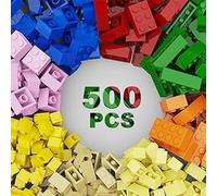 TTEHGB TOY Classic Building Bricks, 500 Pieces Bulk Brick Block Multiple Color, Compatible with All Major Brand Parts and Pieces