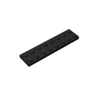TTEHGB TOY Classic Building Plate 2x8 100 Pieces, Compatible with All Major Brands Parts and Pieces 3034 (Colour: Black)