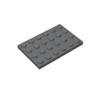 TTEHGB TOY Classic Building Plate 4x6 100 Pieces, Compatible with All Major Brands Parts and Pieces 3032 (Colour: Dark Grey)