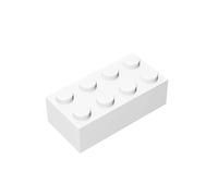 TTEHGB TOY Classic Bulk Brick Block 2x4, 100 Pieces Building Brick White, Compatible with Major Brands Buliding Blocks and Pieces (Colour: White)