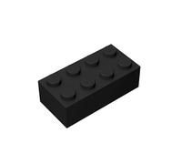 TTEHGB TOY Classic Bulk Brick Block 2x4, 100 Pieces Building Bricks, Compatible with Parts and Pieces 3001 And All Major Brands (Colour: Black)