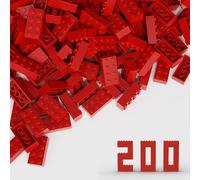 TTEHGB TOY Classic Bulk Brick Block 2x4, 200 Piece Building Brick Bright Red, Compatible with Lego Parts and Pieces 3001(Colour:Bright Red)