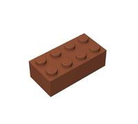 TTEHGB TOY Classic Bulk Brick Block 2x4, 200 Piece Building Brick Coffee, Compatible with Lego Parts and Pieces 3001(Colour:Coffee)