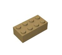 TTEHGB TOY Classic Bulk Brick Block 2x4, 200 Piece Building Brick Earthy Yellow, Compatible with Lego Parts and Pieces 3001(Colour:Earthy Yellow)