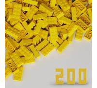 TTEHGB TOY Classic Bulk Brick Block 2x4, 200 Piece Building Brick Yellow, Compatible with Lego Parts and Pieces 3001(Colour:Yellow)